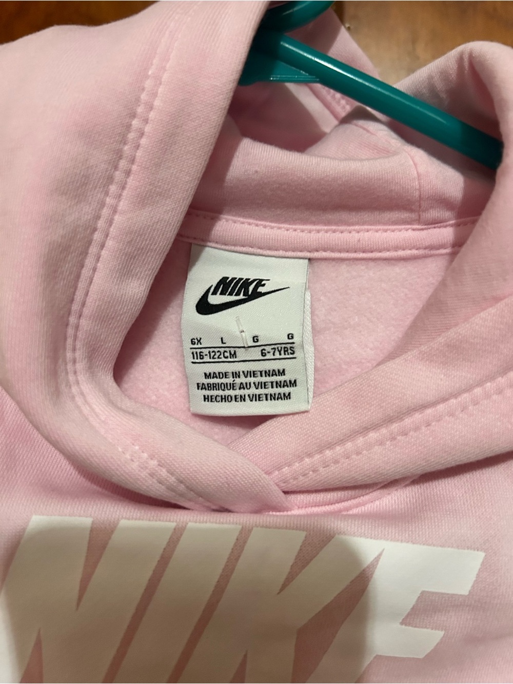NWT Nike Kids Light Pink Sweatshirts with White Logo